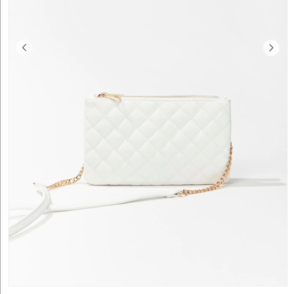 White Quilted Crossbody Bag